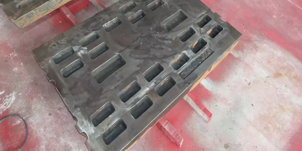 HIGH MANGANESE CRUSHER JAW PLATE EXPENDABLE CASTING PROCESS