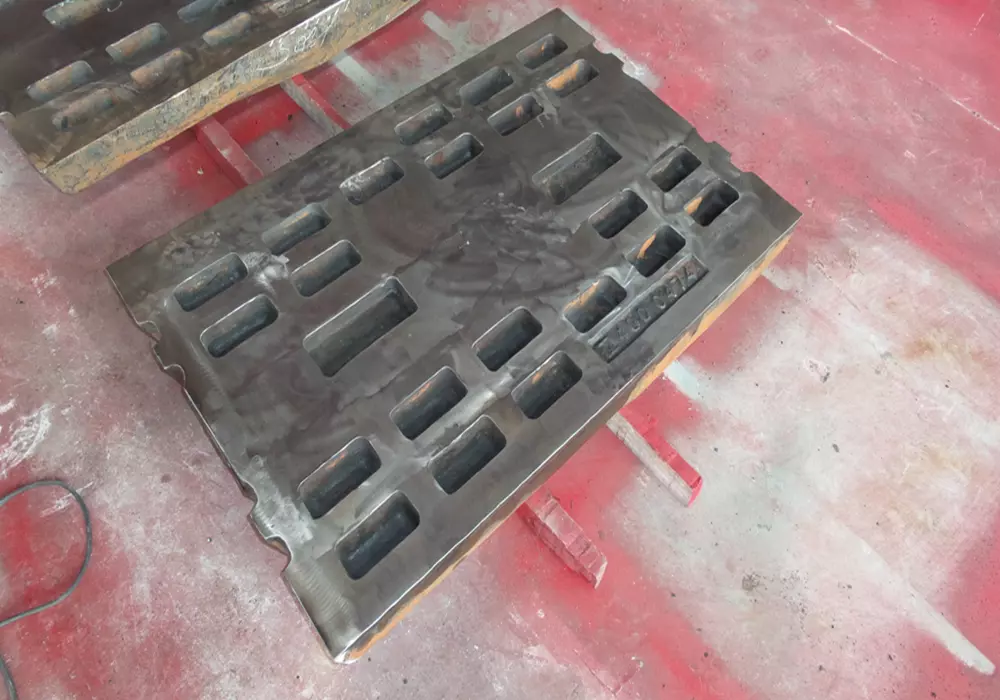 HIGH MANGANESE CRUSHER JAW PLATE EXPENDABLE CASTING PROCESS